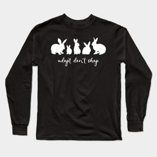 Adopt Don't Shop - Bunny Edition (White) Long Sleeve T-Shirt